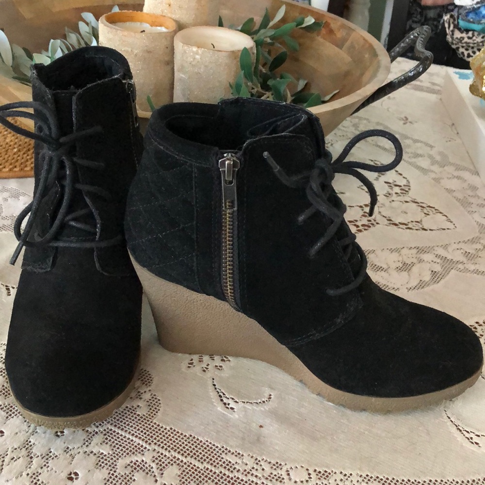 Black Suede MIA Boots